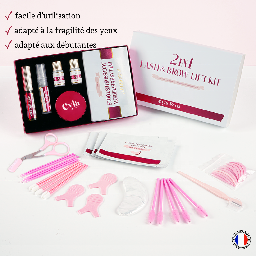 Kit rehaussement de cils - résultats immédiat, jusqu'à 8 semaines