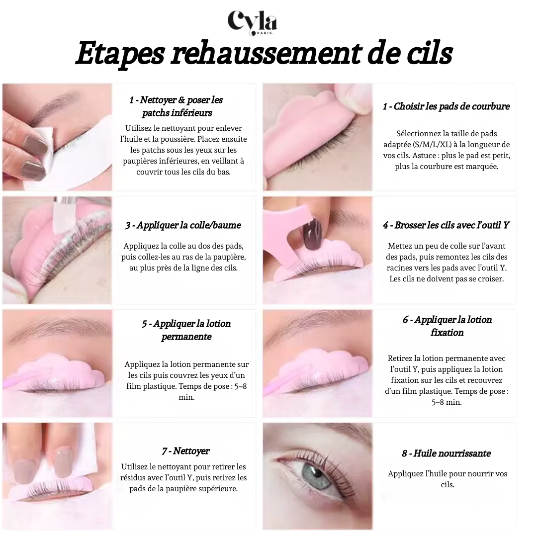 Kit rehaussement de cils - résultats immédiat, jusqu'à 8 semaines